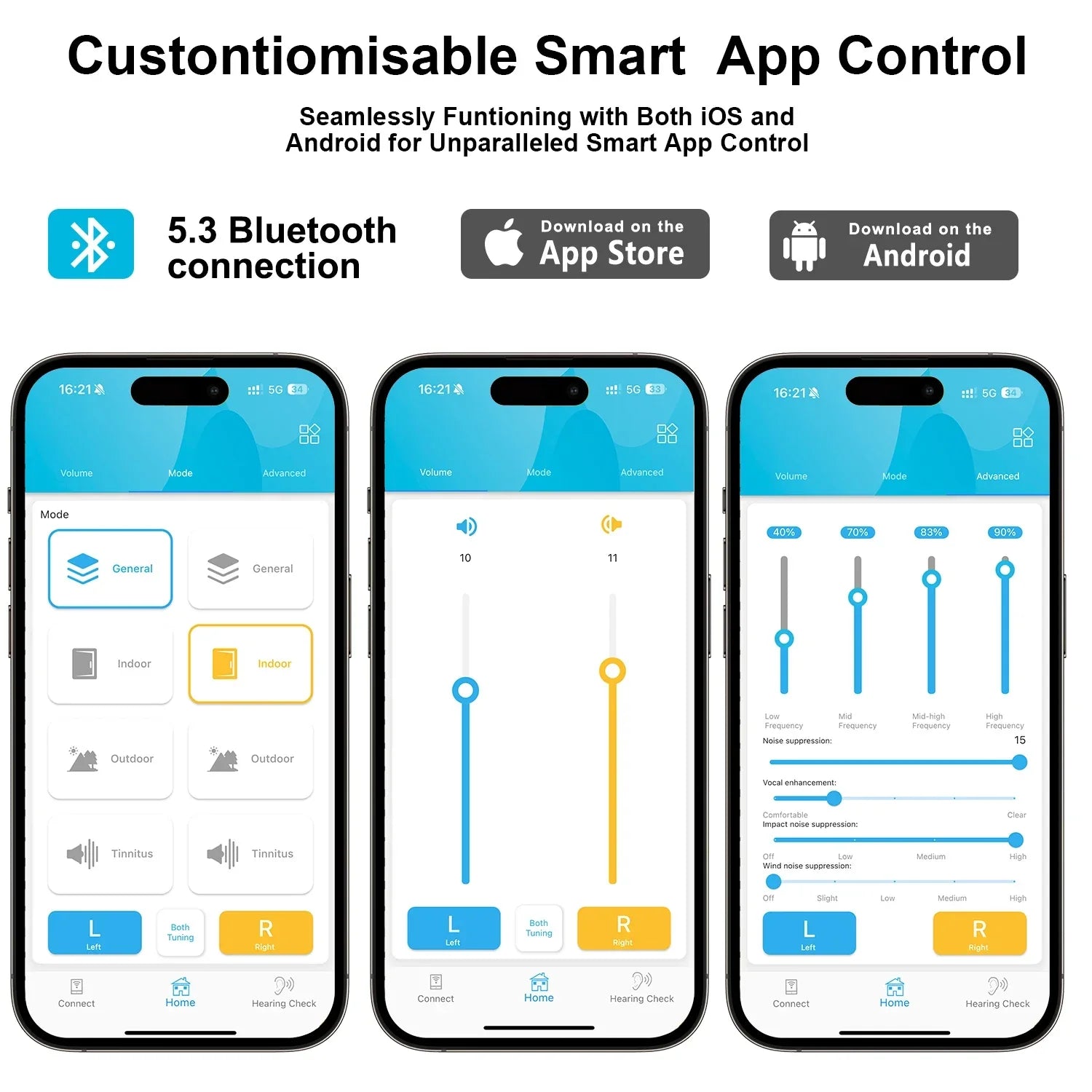 HeaSouls™ Tiny ITE Bluetooth Hearing Aids (App Controlled)